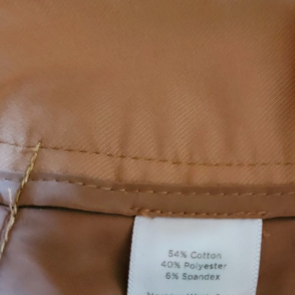 Talbots Size 10 Mink Brown Heritage Cotton Blend Stretch Dress Trouser Pants - Picture 6 of 6